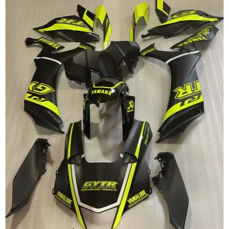 Yamaha YZF-R1 (2020-2025) Matte Black, Neon Yellow Fairings No Seat Cowl No Bolt Kit No Tank