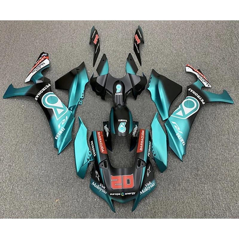 Yamaha YZF-R1 (2020-2025) Matte Turquoise Blue, Matte Black, Petronas Fairings No Seat Cowl No Bolt Kit No Tank