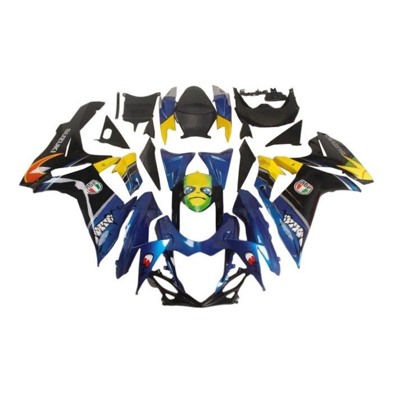 Suzuki GSXR750 (2011-2024) Blue, Black Monster Fairing No Seat Cowl No Bolt Kit No Tank
