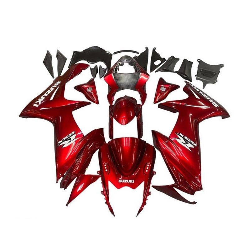 Suzuki GSXR750 (2011-2024) Candy Red, White Fairings No Seat Cowl No Bolt Kit No Tank