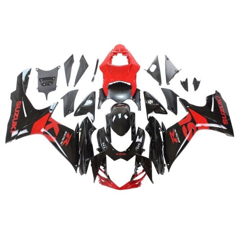 Suzuki GSXR750 (2011-2024) Gloss Black, Gloss Red Fairings No Seat Cowl No Bolt Kit No Tank