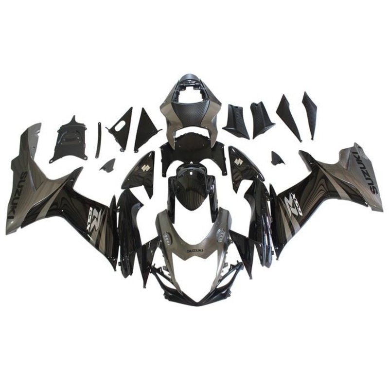 Suzuki GSXR750 (2011-2024) Gray, Black Fairings No Seat Cowl No Bolt Kit No Tank