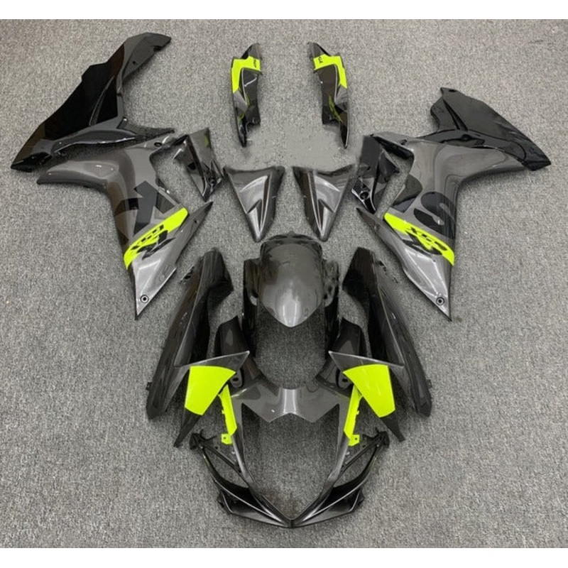 Suzuki GSXR750 (2011-2024) Gray, Black, Neon Yellow Fairings No Seat Cowl No Bolt Kit No Tank