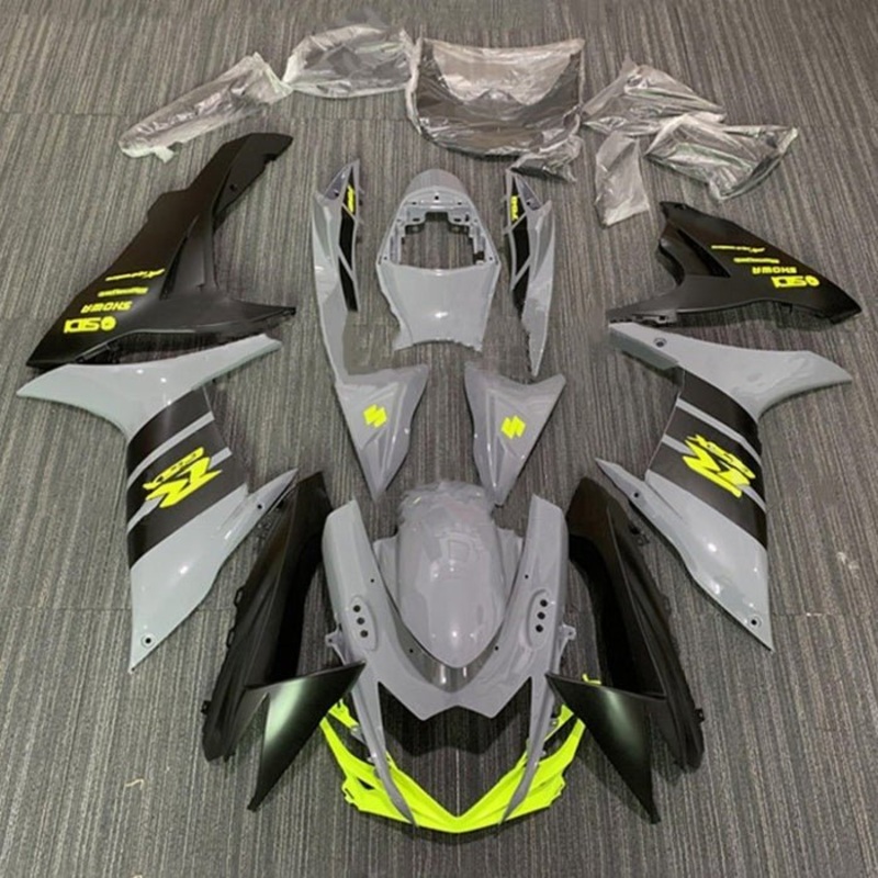 Suzuki GSXR750 (2011-2024) Gray, Matte Black, Neon Yellow Fairings No Seat Cowl No Bolt Kit No Tank