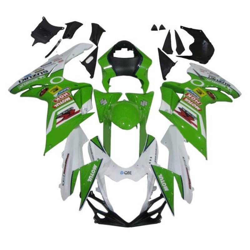 Suzuki GSXR750 (2011-2024) Green, White Fairings No Seat Cowl No Bolt Kit No Tank