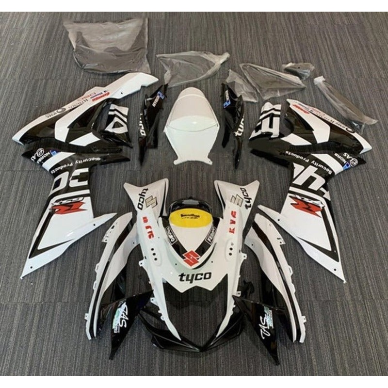 Suzuki GSXR750 (2011-2024) White, Black, Tyco Fairings No Seat Cowl No Bolt Kit No Tank