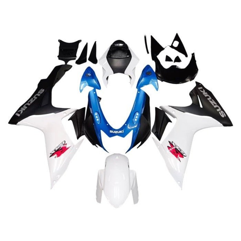 Suzuki GSXR750 (2011-2024) White, Matte Black, Blue Fairings No Seat Cowl No Bolt Kit No Tank