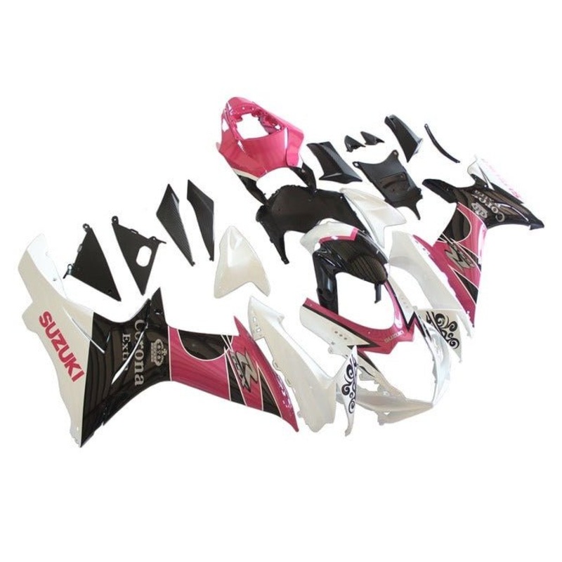 Suzuki GSXR750 (2011-2024) White, Pink, Black Fairings No Seat Cowl No Bolt Kit No Tank
