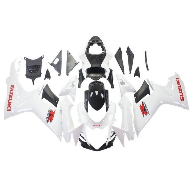 Suzuki GSXR750 (2011-2024) White, Red, Black Fairings No Seat Cowl No Bolt Kit No Tank