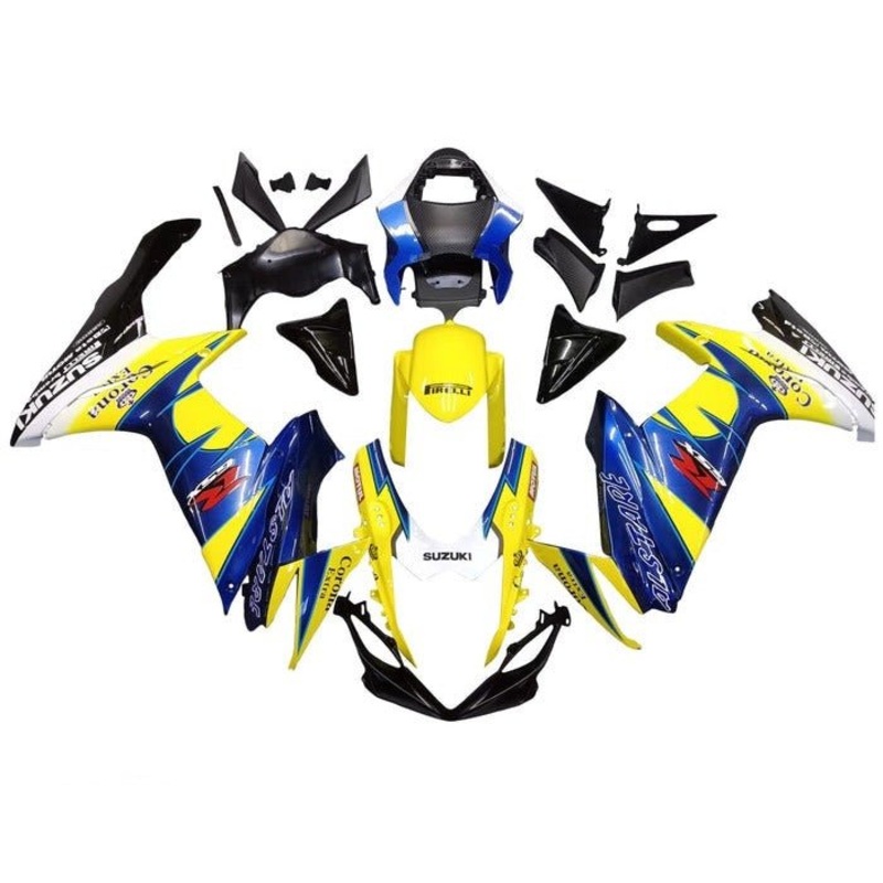 Suzuki GSXR750 (2011-2024) Yellow, Blue Fairings No Seat Cowl No Bolt Kit No Tank