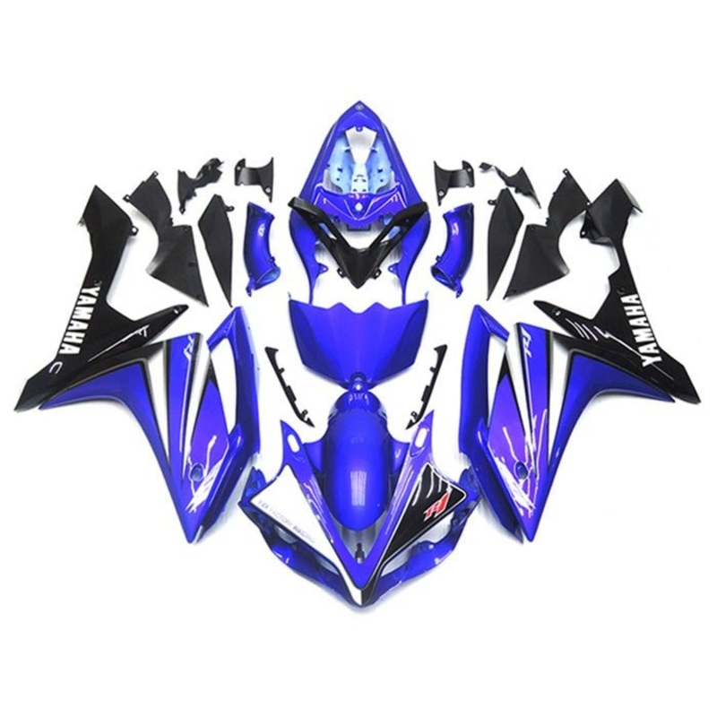 Yamaha YZF-R1 (2007-2008) Blue, Black, White Sharp Fairings No Seat Cowl No Bolt Kit No Tank
