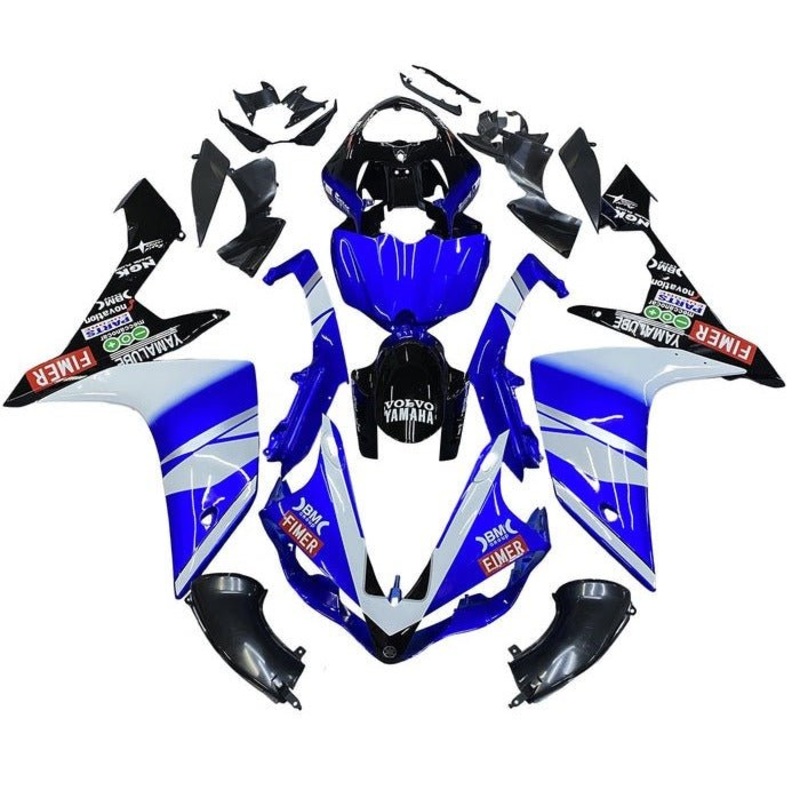 Yamaha YZF-R1 (2007-2008) Blue, White, Black, Fimer Fairings No Seat Cowl No Bolt Kit No Tank