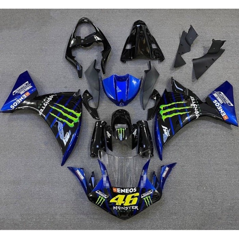 Yamaha YZF-R1 (2009-2011) Black, Blue, Monster Energy Fairings No Seat Cowl No Bolt Kit No Tank