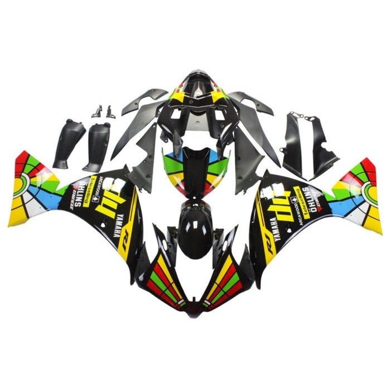 Yamaha YZF-R1 (2009-2011) Black, HP Color Wheel Fairings No Seat Cowl No Bolt Kit No Tank
