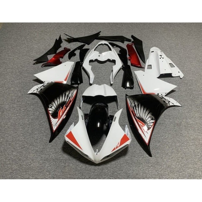 Yamaha YZF-R1 (2009-2011) White, Black, Red Design Fairings No Seat Cowl No Bolt Kit No Tank