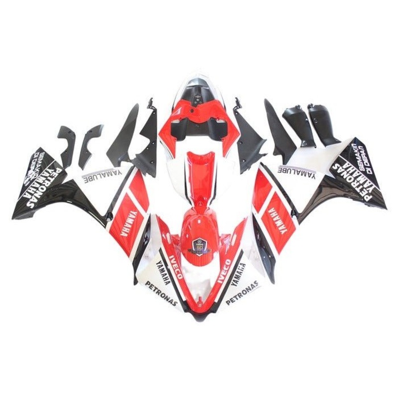 Yamaha YZF-R1 (2009-2011) White, Red, Black Petronas Fairings No Seat Cowl No Bolt Kit No Tank