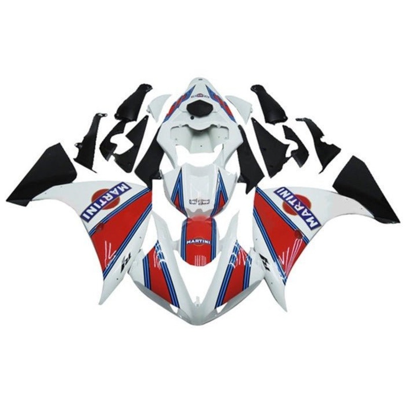 Yamaha YZF-R1 (2009-2011) White, Red, Blue Martini Fairings No Seat Cowl No Bolt Kit No Tank