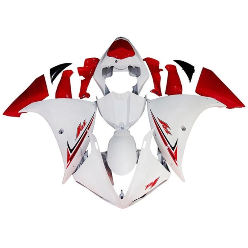 Yamaha YZF-R1 (2009-2011) White, Red Fairings No Seat Cowl No Bolt Kit No Tank