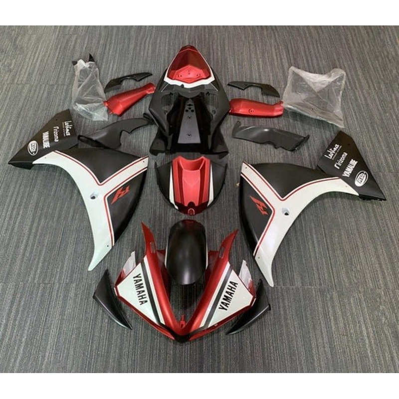 Yamaha YZF-R1 (2012-2014) Matte Black, Red, White Fairings No Seat Cowl No Bolt Kit No Tank