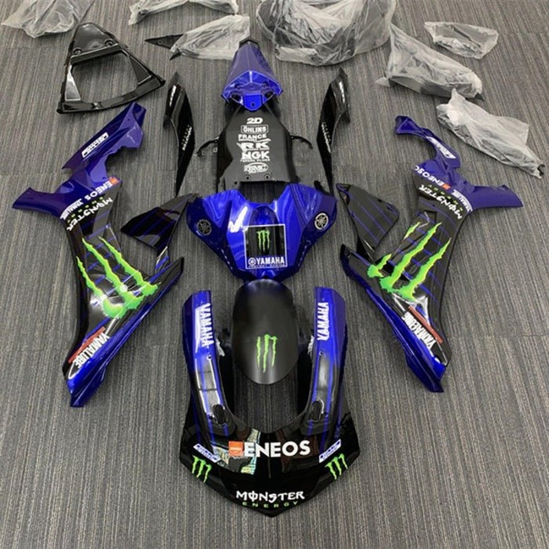 Yamaha YZF-R1 (2015-2019) Black, Blue, Monster Eneos Fairings No Seat Cowl No Bolt Kit No Tank