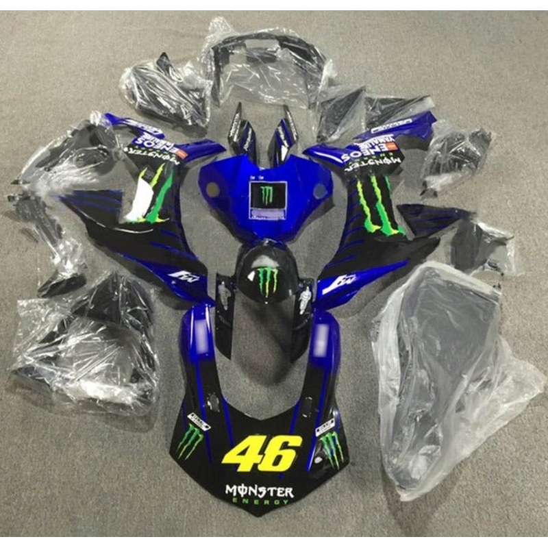 Yamaha YZF-R1 (2015-2019) Black, Blue, Monster Energy Fairings No Seat Cowl No Bolt Kit No Tank