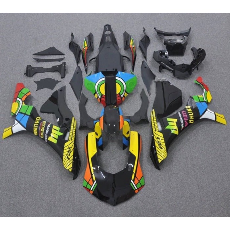 Yamaha YZF-R1 (2015-2019) Black, Color Wheel HP Fairings No Seat Cowl No Bolt Kit No Tank