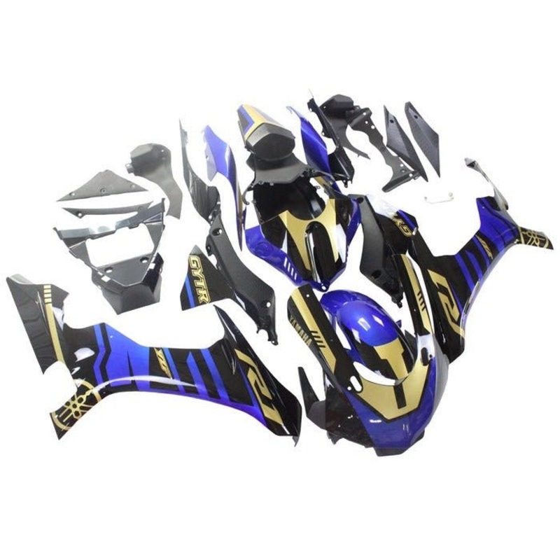 Yamaha YZF-R1 (2015-2019) Black, Gold, Dark Blue Fairings No Seat Cowl No Bolt Kit No Tank