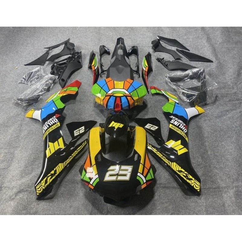Yamaha YZF-R1 (2015-2019) Black, Multicolored HP Fairings No Seat Cowl No Bolt Kit No Tank