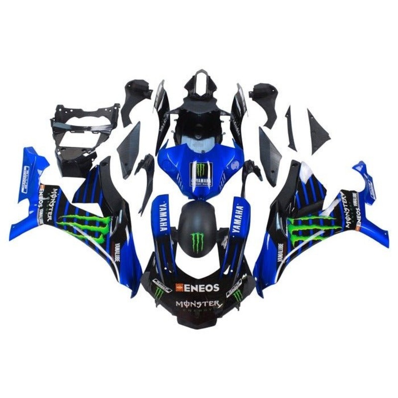 Yamaha YZF-R1 (2015-2019) Blue, Black, Green Monster Fairings No Seat Cowl No Bolt Kit No Tank