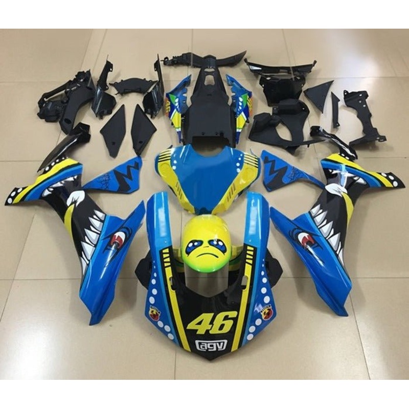 Yamaha YZF-R1 (2015-2019) Blue, Yellow, Black Shark Fairings No Seat Cowl No Bolt Kit No Tank