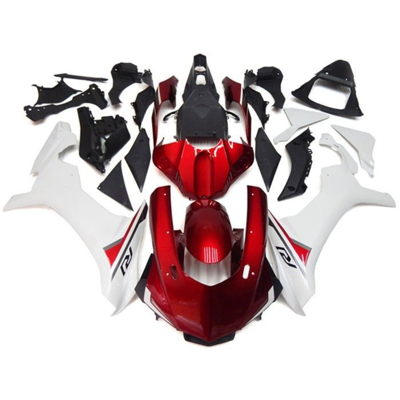 Yamaha YZF-R1 (2015-2019) Candy Red, White Fairings No Seat Cowl No Bolt Kit No Tank