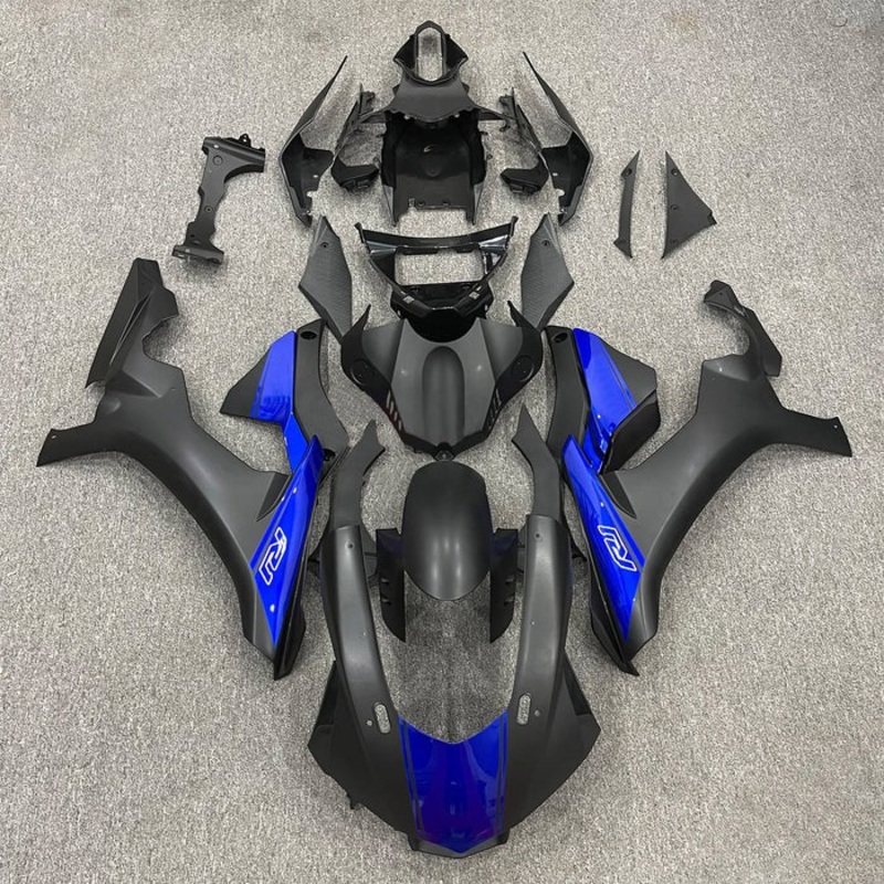 Yamaha YZF-R1 (2015-2019) Matte Black, Blue Fairings No Seat Cowl No Bolt Kit No Tank