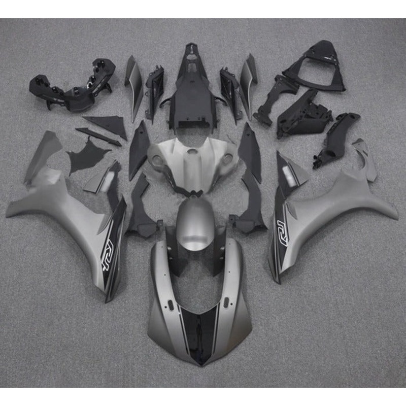 Yamaha YZF-R1 (2015-2019) Matte Gray, Matte Black Fairings No Seat Cowl No Bolt Kit No Tank
