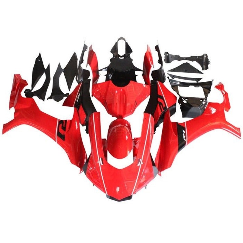Yamaha YZF-R1 (2015-2019) Red, Black, White Stripe Fairings No Seat Cowl No Bolt Kit No Tank