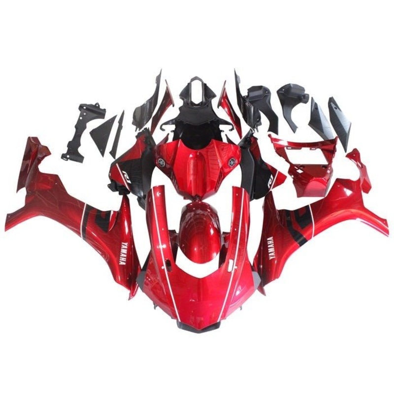 Yamaha YZF-R1 (2015-2019) Red, White Stripe Fairings No Seat Cowl No Bolt Kit No Tank