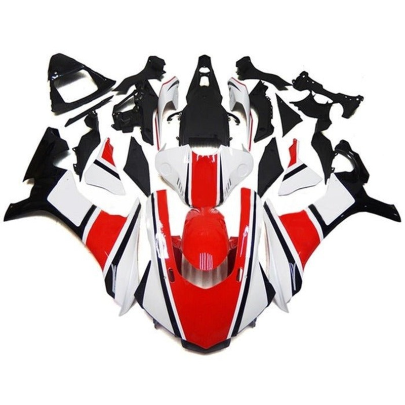 Yamaha YZF-R1 (2015-2019) White, Red, Black Stripe Fairings No Seat Cowl No Bolt Kit No Tank