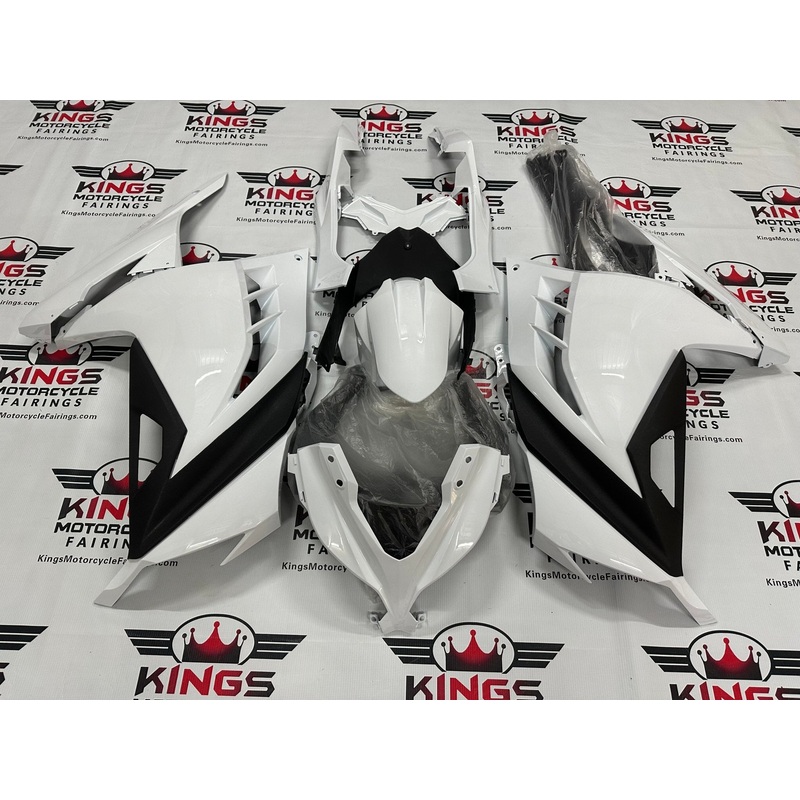 Fairings for Kawasaki Ninja 300 (2013-2024) White, Matte Black No Tank No Seat Cowl No Bolt Kit