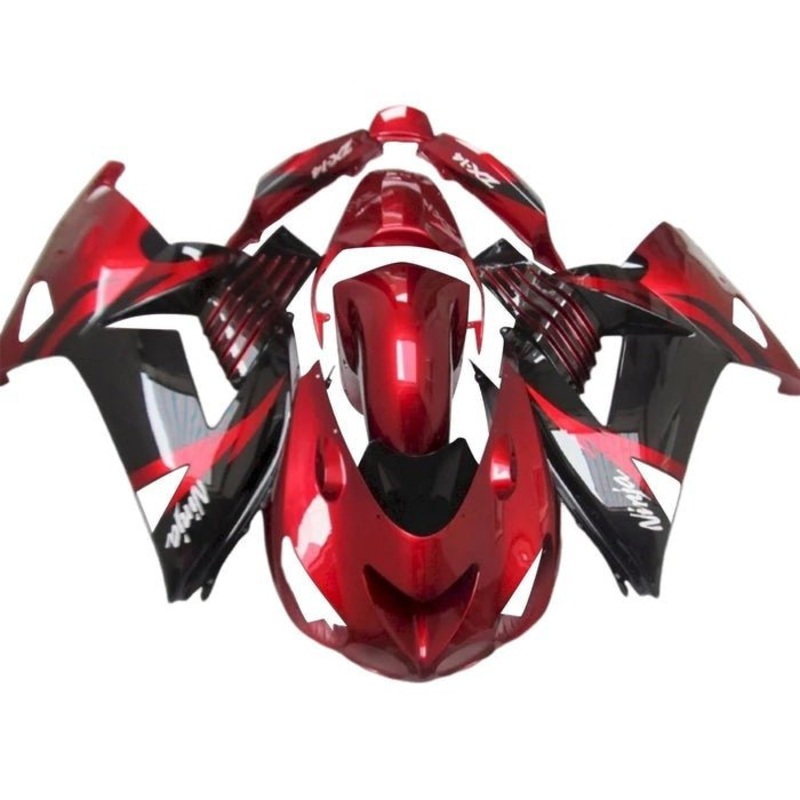 Fairings for Kawasaki Ninja ZX14R (2012-2024) Dark Red, Black, White Clear Windscreen: Free No Seat Cowl No Bolt Kit