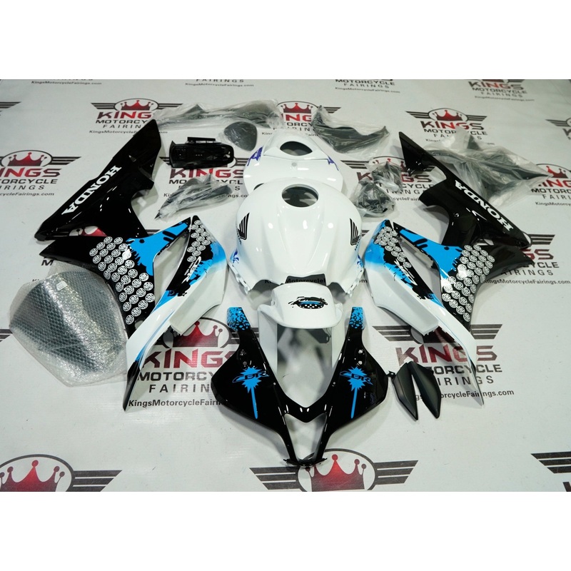 Honda CBR600RR (2007-2008) White, Black, Blue Limited Edition Fairings No Seat Cowl No Bolt Kit No Tank