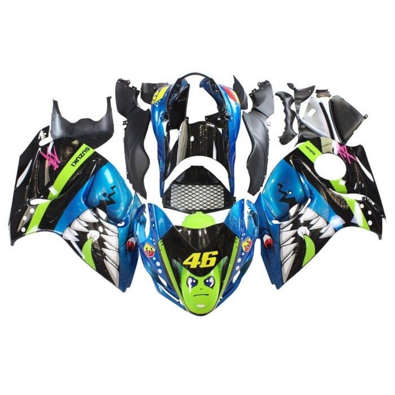 Suzuki GSX1300R Hayabusa (2008-2020) Blue, Green, Shark Fairings No Seat Cowl No Bolt Kit No Tank