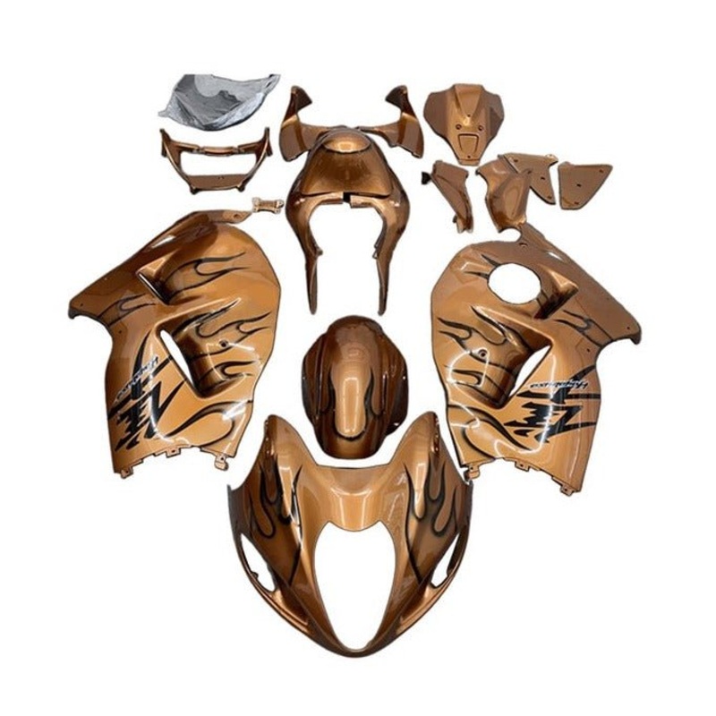Suzuki GSX1300R Hayabusa (2008-2020) Bronze, Black Flames Fairings No Seat Cowl No Bolt Kit No Tank