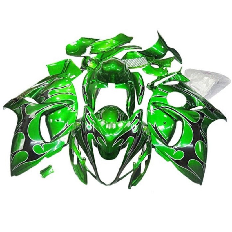Suzuki GSX1300R Hayabusa (2008-2020) Green, Black Tribal Fairings No Seat Cowl No Bolt Kit No Tank