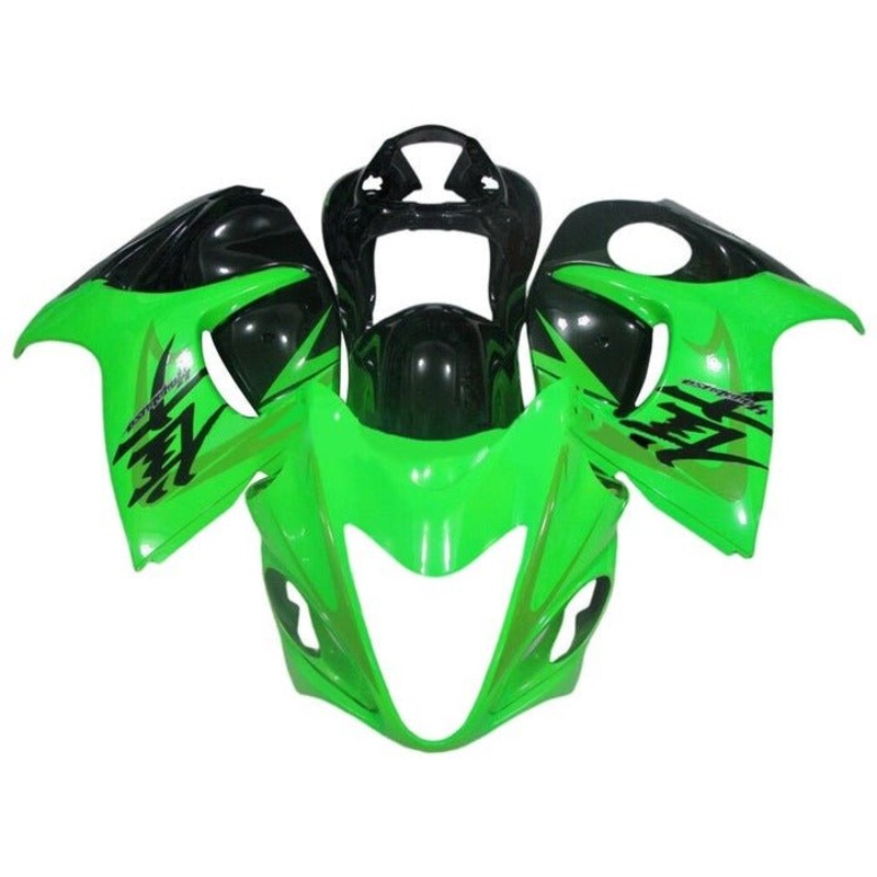 Suzuki GSX1300R Hayabusa (2008-2020) Lime Green, Black Fairings No Seat Cowl No Bolt Kit No Tank