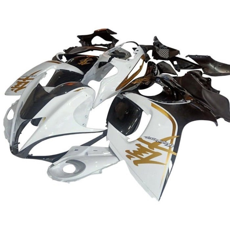 Suzuki GSX1300R Hayabusa (2008-2020) White, Gold, Black Fairings No Seat Cowl No Bolt Kit No Tank
