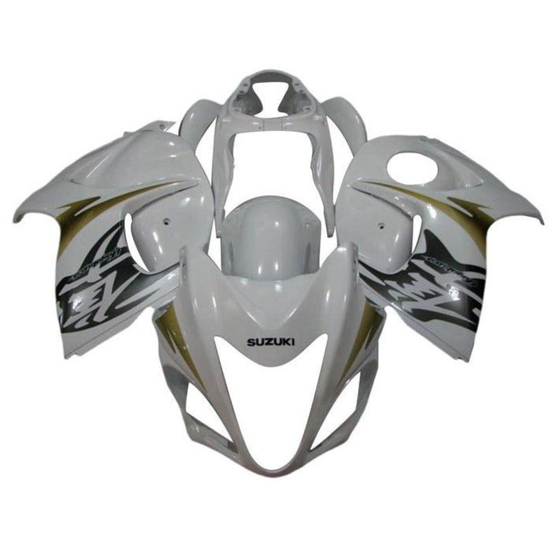 Suzuki GSX1300R Hayabusa (2008-2020) White, Gold, Gray Fairings No Seat Cowl No Bolt Kit No Tank