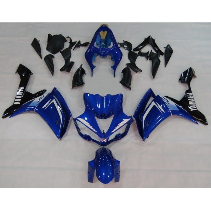 Yamaha YZF-R1 (2007-2008) Gloss Blue, Black, White Fairings No Seat Cowl No Bolt Kit No Tank