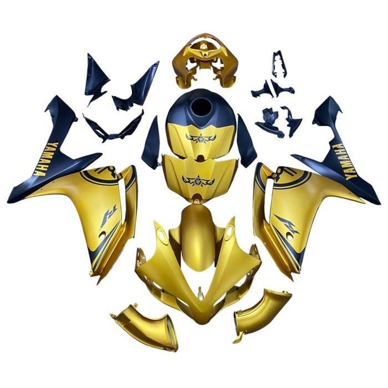 Yamaha YZF-R1 (2007-2008) Matte Gold, Matte Blue Fairings No Seat Cowl No Bolt Kit No Tank
