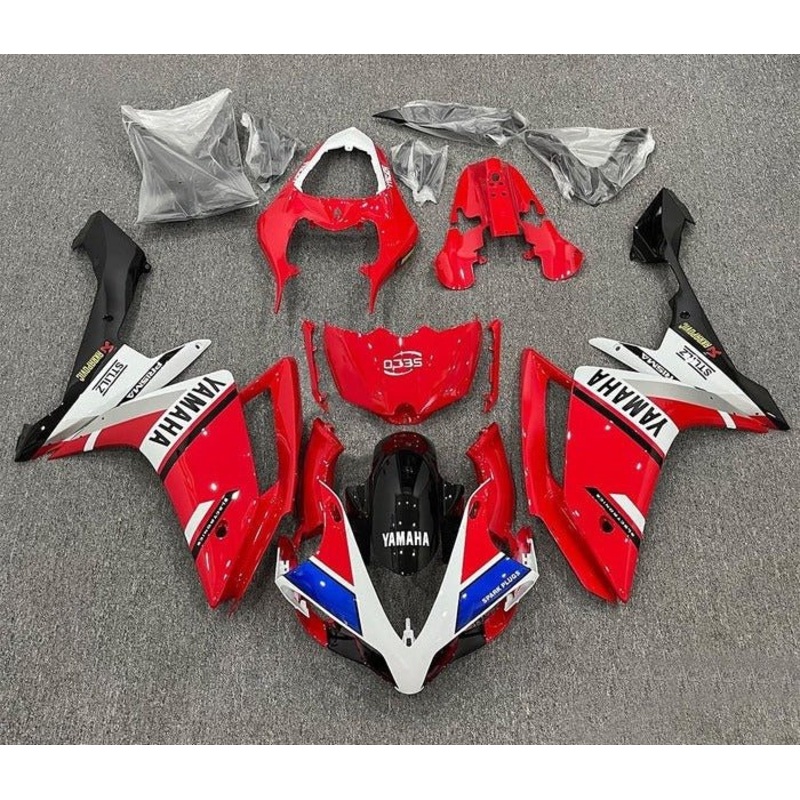 Yamaha YZF-R1 (2007-2008) Red, White, Blue, Black Fairings No Seat Cowl No Bolt Kit No Tank