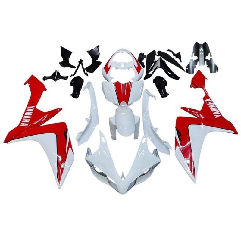 Yamaha YZF-R1 (2007-2008) White, Red Fairings No Seat Cowl No Bolt Kit No Tank