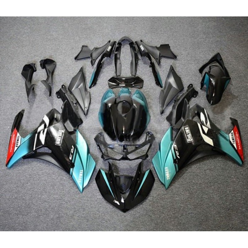 Yamaha YZF-R3 (2015-2018) Black, Turquoise Blue Fairings No Seat Cowl No Bolt Kit No Tank Cover